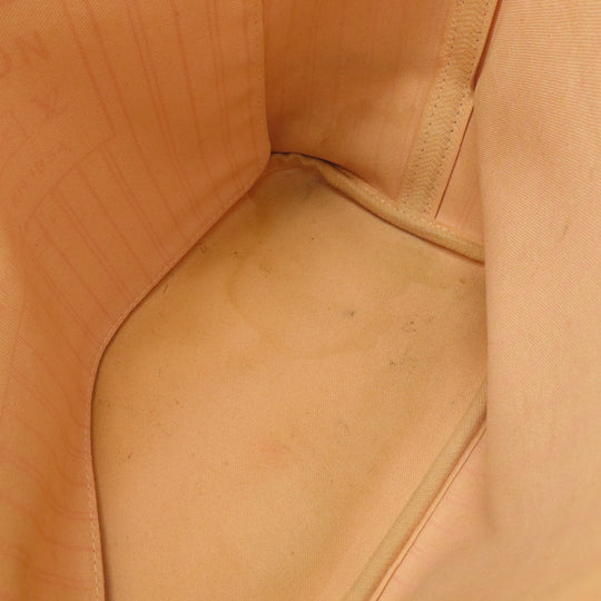 LOUIS VUITTON Tote Bag N41603 Damier canvas Brown Neverfull MM Damier Ebene Rose Ballerine Women Used Authentic