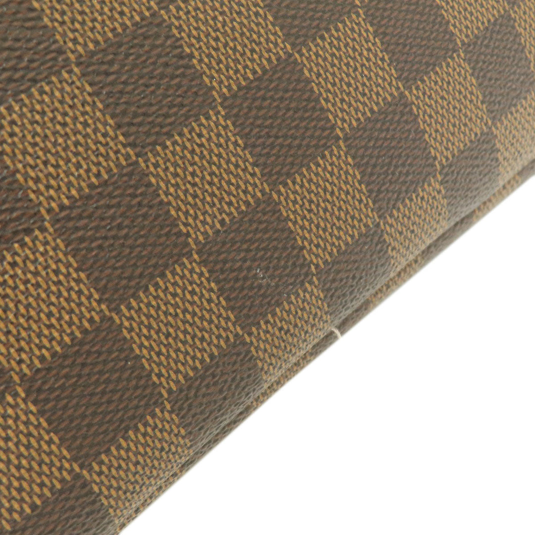 LOUIS VUITTON Tote Bag N41603 Damier canvas Brown Neverfull MM Damier Ebene Rose Ballerine Women Used Authentic