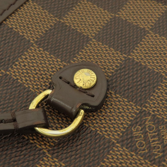 LOUIS VUITTON Tote Bag N41603 Damier canvas Brown Neverfull MM Damier Ebene Rose Ballerine Women Used Authentic