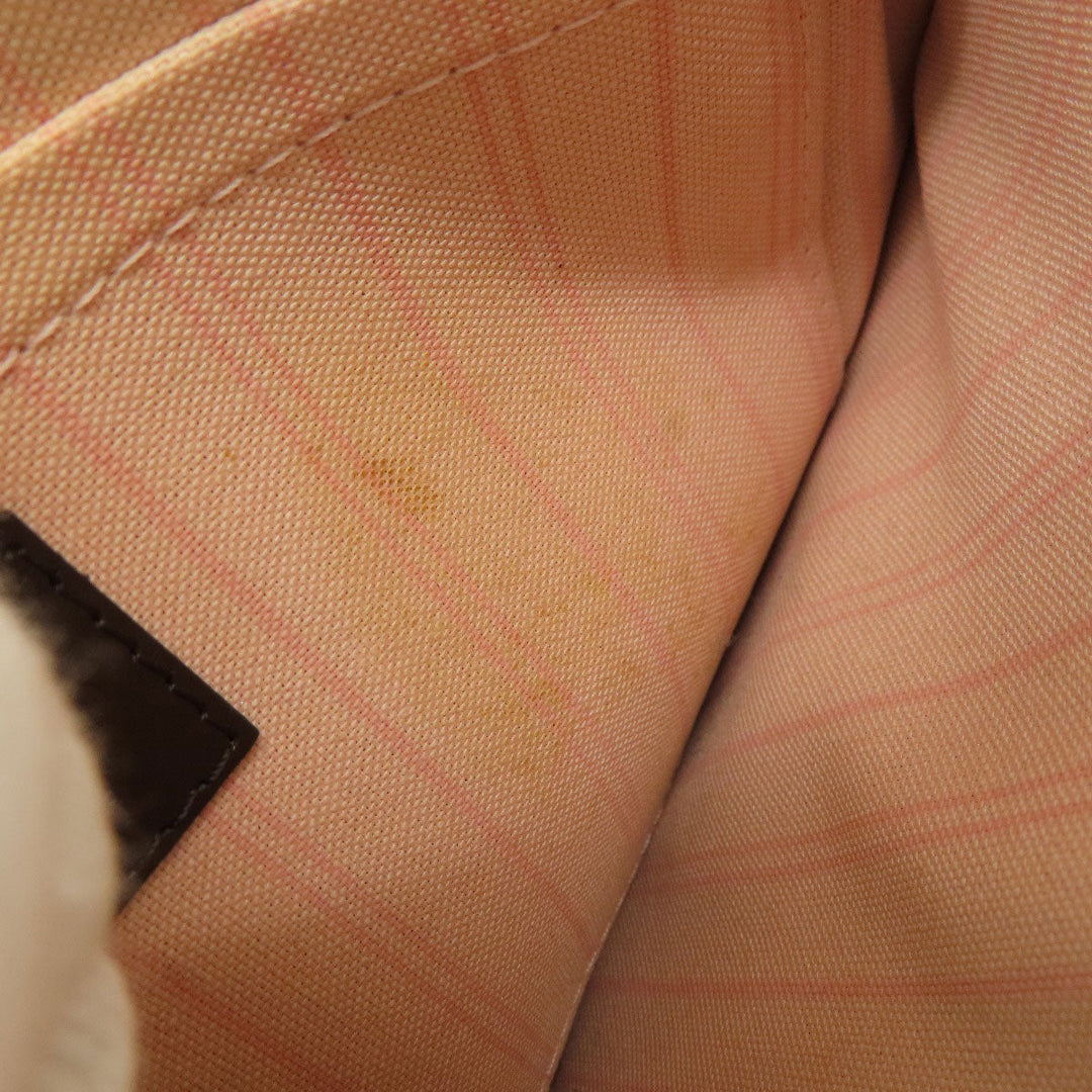 LOUIS VUITTON Tote Bag N41603 Damier canvas Brown Neverfull MM Damier Ebene Rose Ballerine Women Used Authentic