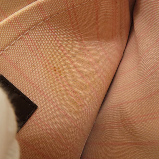 LOUIS VUITTON Tote Bag N41603 Damier canvas Brown Neverfull MM Damier Ebene Rose Ballerine Women Used Authentic