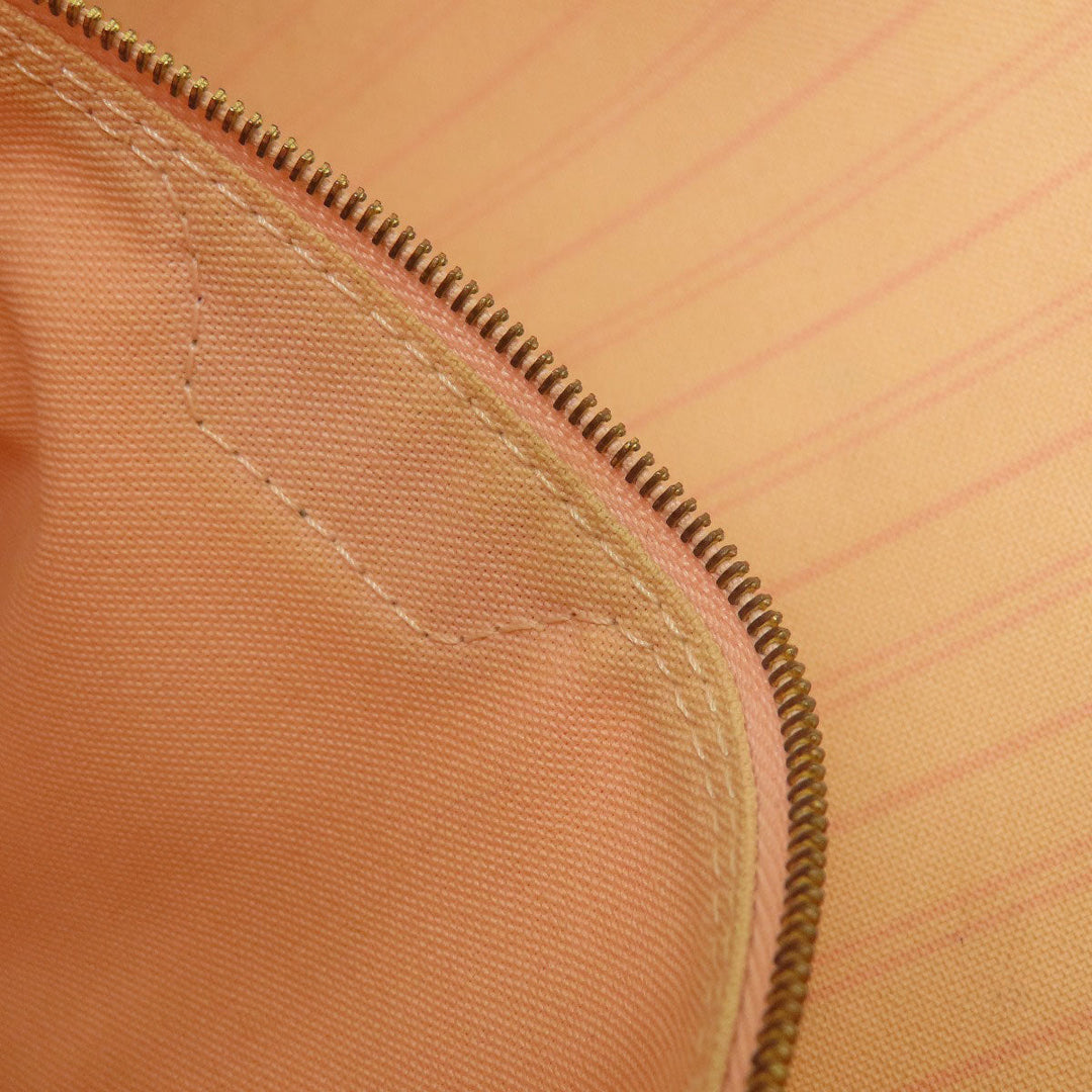 LOUIS VUITTON Tote Bag N41603 Damier canvas Brown Neverfull MM Damier Ebene Rose Ballerine Women Used Authentic