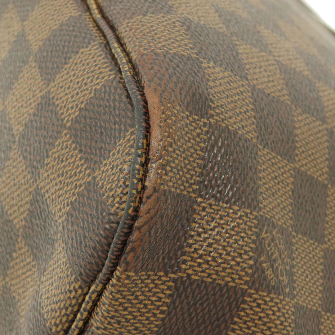 LOUIS VUITTON Tote Bag N41603 Damier canvas Brown Neverfull MM Damier Ebene Rose Ballerine Women Used Authentic
