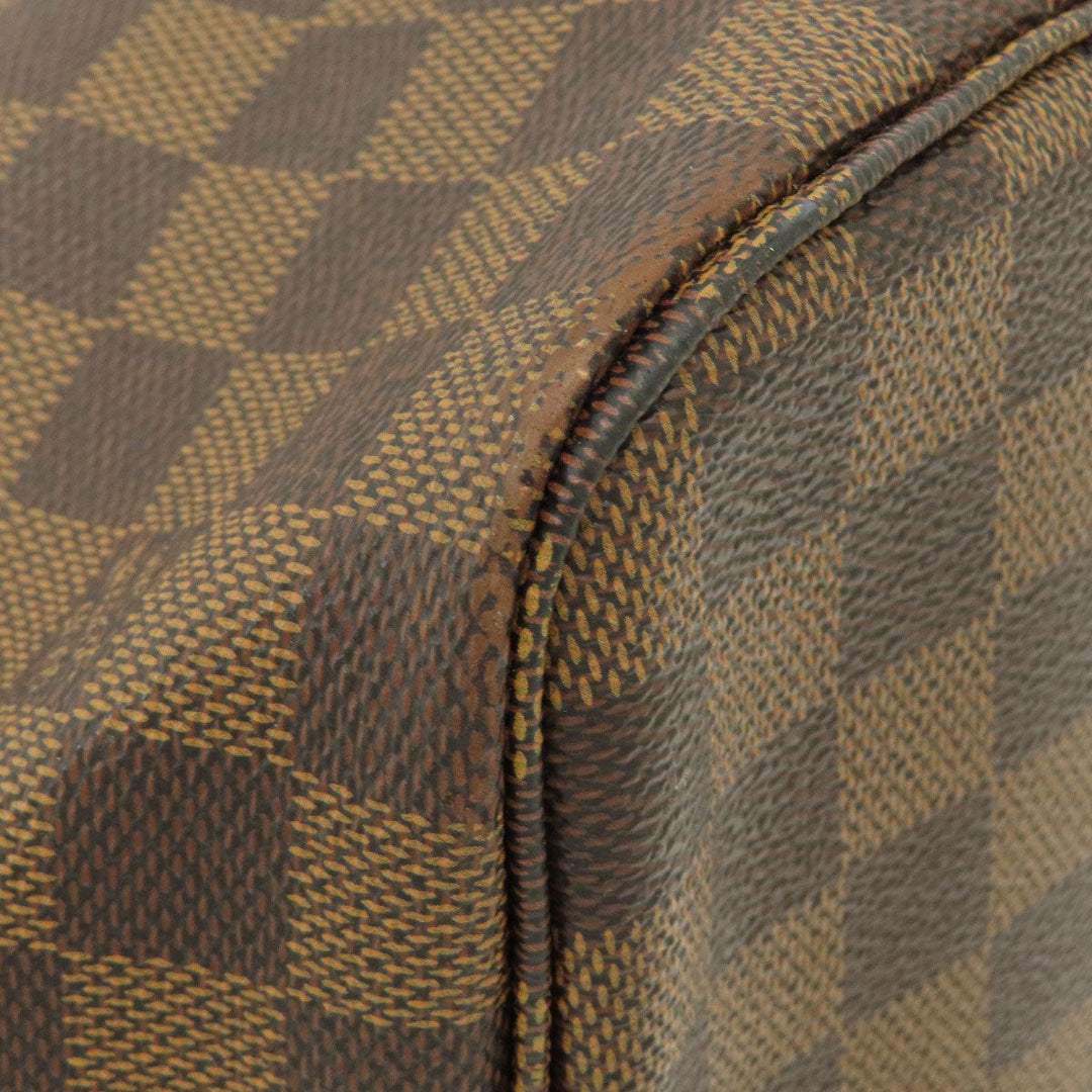 LOUIS VUITTON Tote Bag N41603 Damier canvas Brown Neverfull MM Damier Ebene Rose Ballerine Women Used Authentic