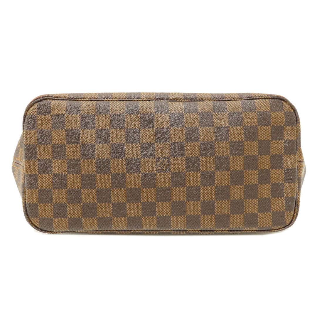 LOUIS VUITTON Tote Bag N41603 Damier canvas Brown Neverfull MM Damier Ebene Rose Ballerine Women Used Authentic
