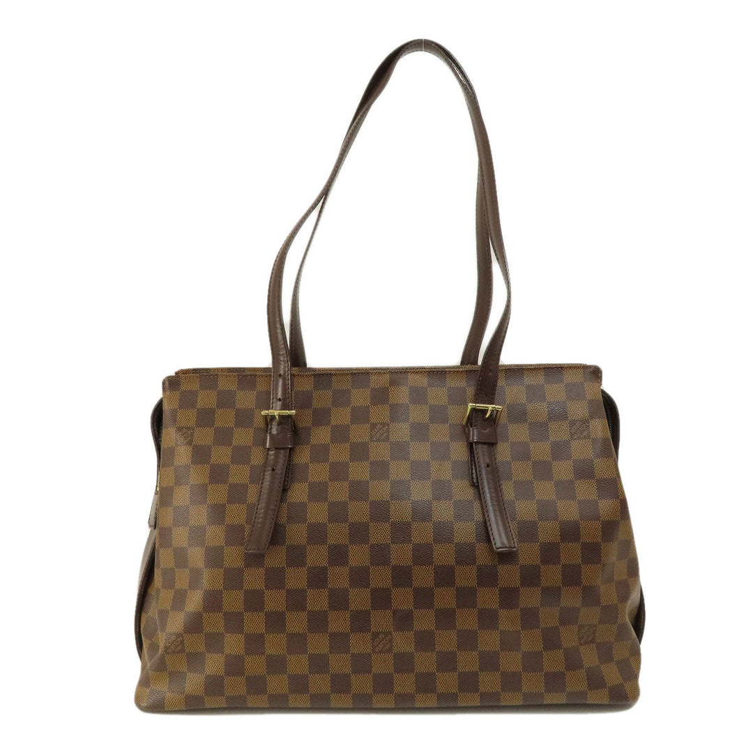 LOUIS VUITTON Tote Bag N51119 Damier canvas Brown Chelsea Damier Ebene Women Used Authentic