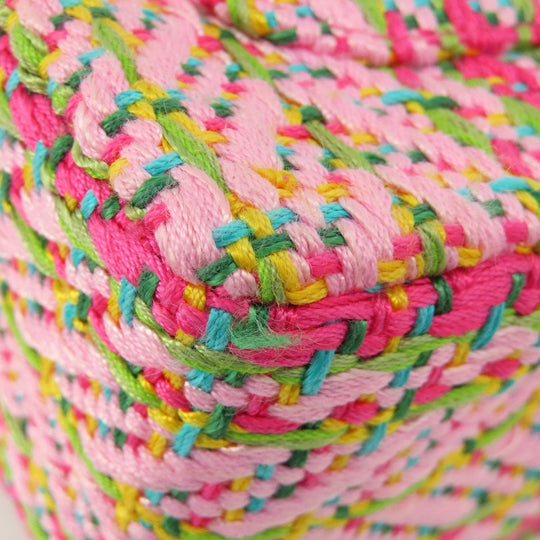 CHANEL Shoulder Bag Tweed pink ChainShoulder COCO Mark Gold Metal Women Used Authentic