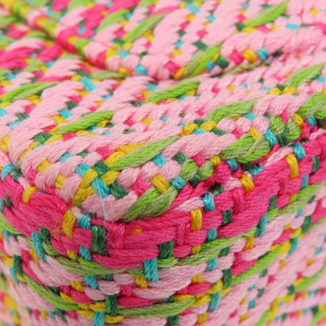 CHANEL Shoulder Bag Tweed pink ChainShoulder COCO Mark Gold Metal Women Used Authentic