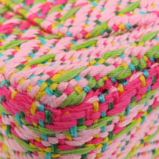 CHANEL Shoulder Bag Tweed pink ChainShoulder COCO Mark Gold Metal Women Used Authentic