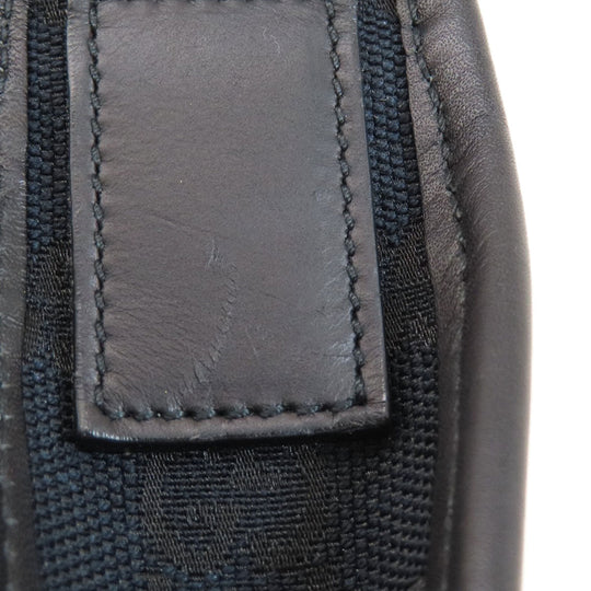 GUCCI Shoulder Bag 001.4206 canvas black GG one belt Women Used Authentic