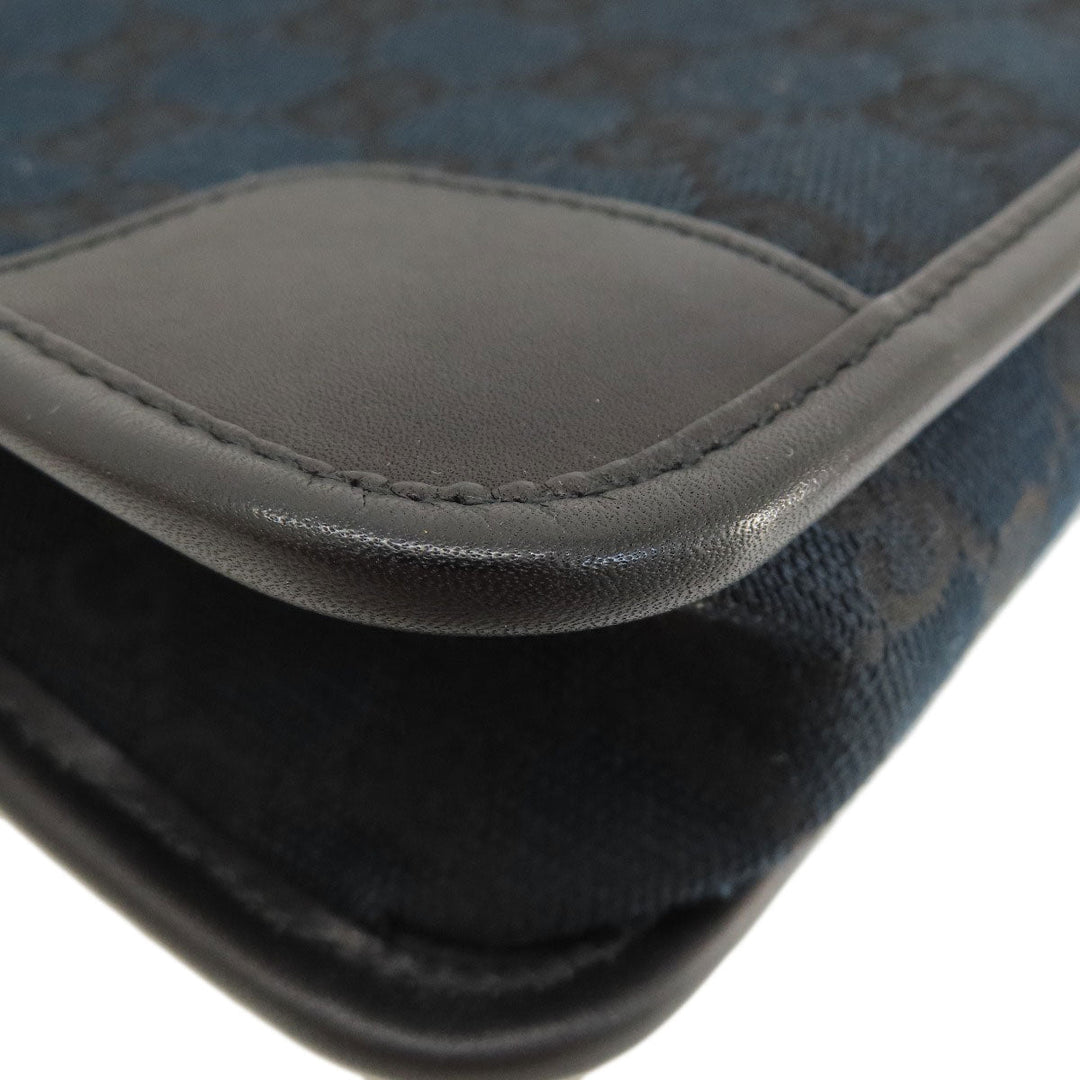 GUCCI Shoulder Bag 001.4206 canvas black GG one belt Women Used Authentic