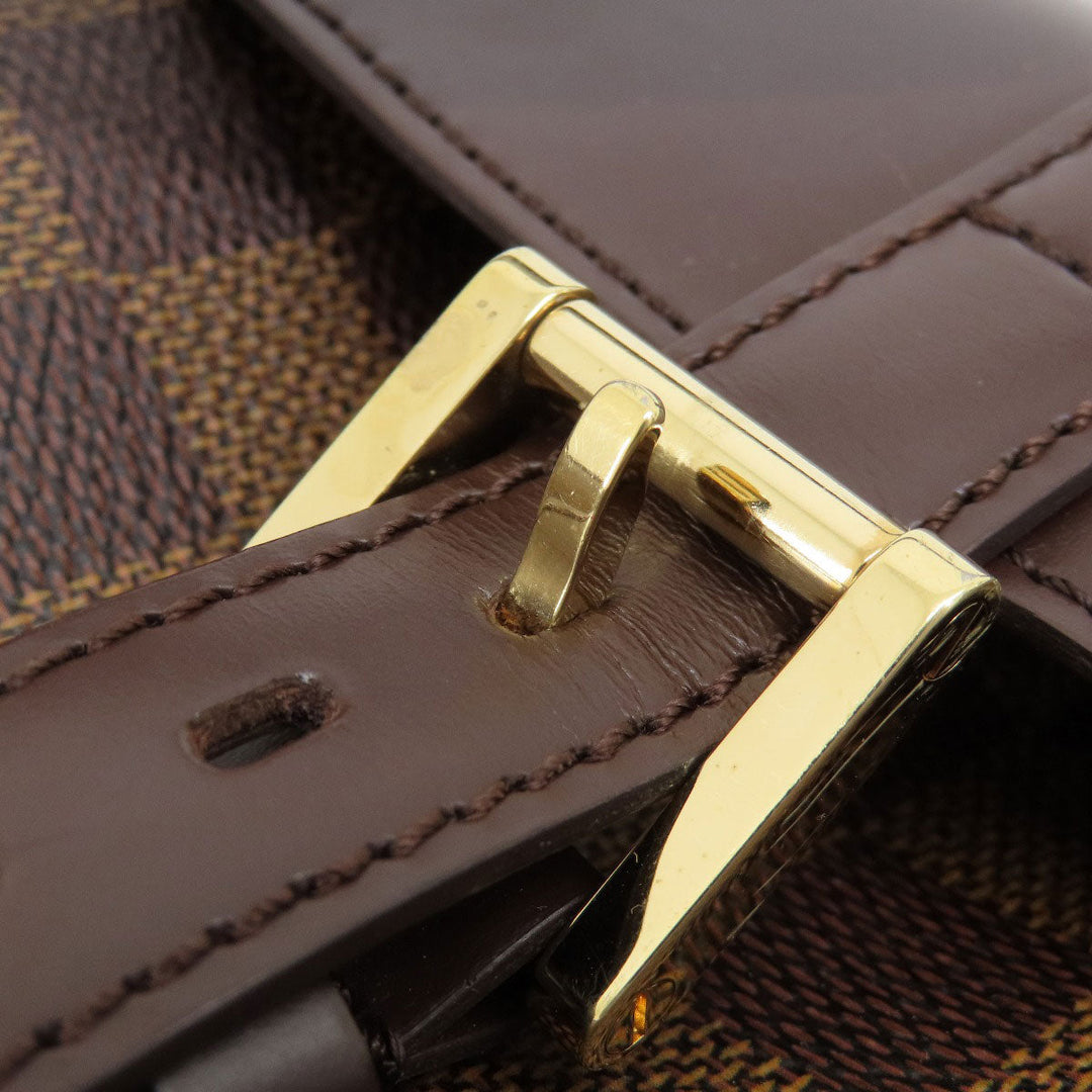 LOUIS VUITTON Tote Bag N51128 Damier canvas Brown Uzes Damier Ebene Women Used Authentic