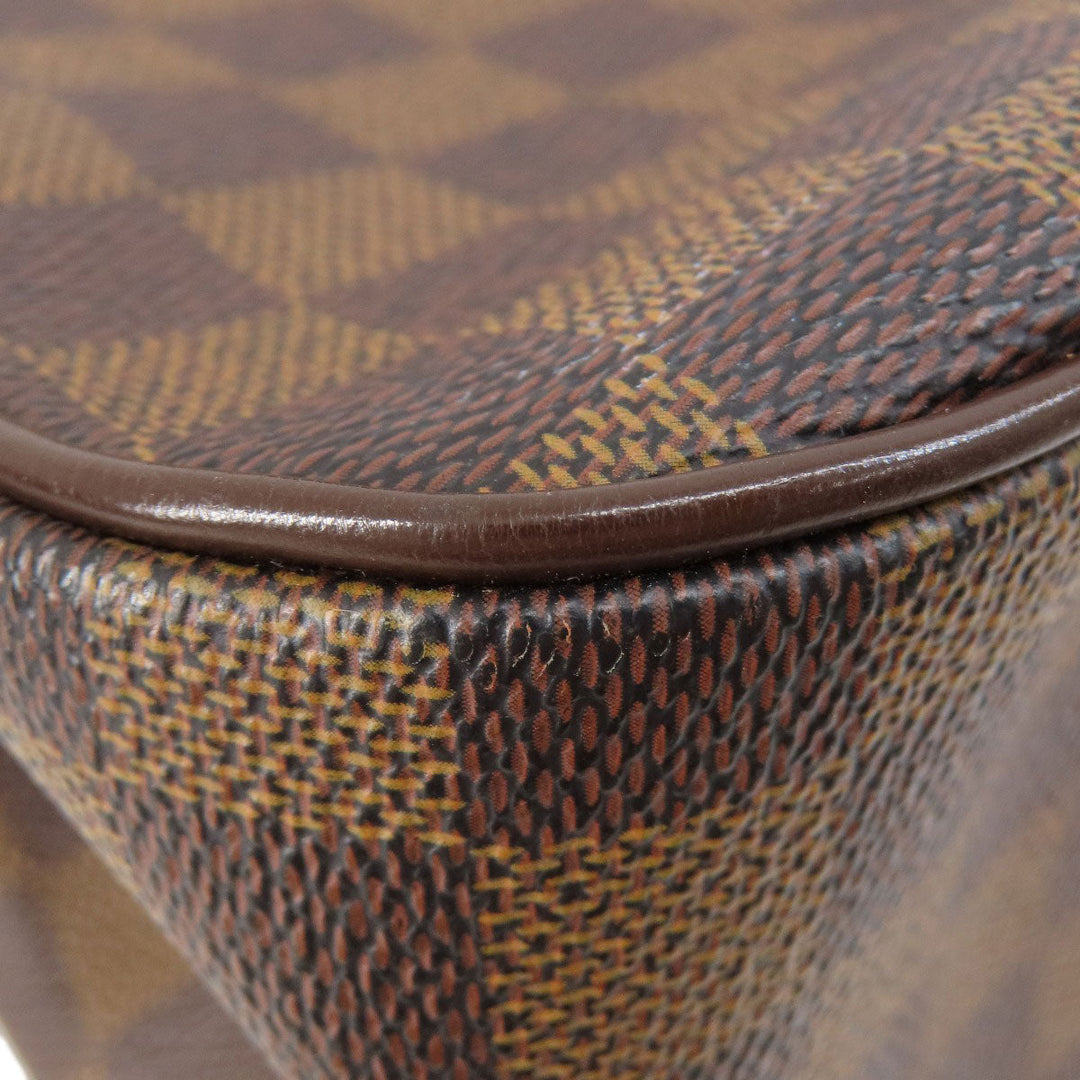 LOUIS VUITTON Tote Bag N51128 Damier canvas Brown Uzes Damier Ebene Women Used Authentic