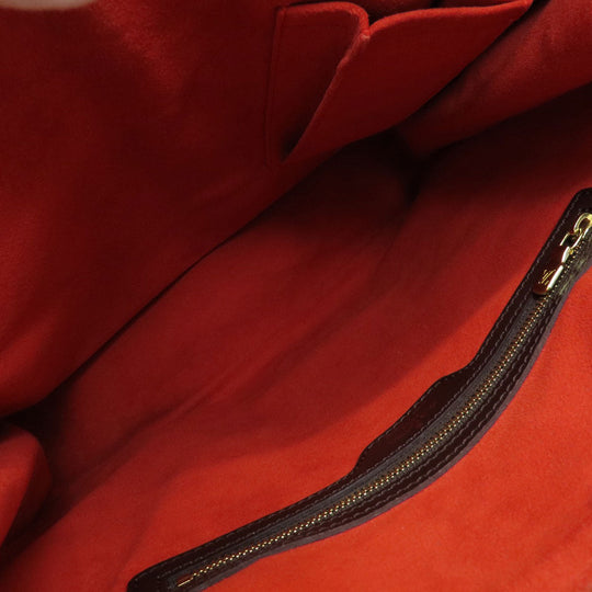 LOUIS VUITTON Tote Bag N51128 Damier canvas Brown Uzes Damier Ebene Women Used Authentic