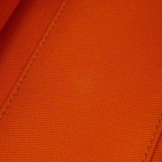 CHANEL Shoulder Bag canvas Orange Deauville Bowling Bag SilverMetal 2WAY Women Used Authentic
