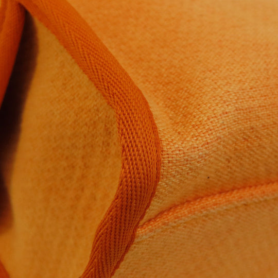 CHANEL Shoulder Bag canvas Orange Deauville Bowling Bag SilverMetal 2WAY Women Used Authentic