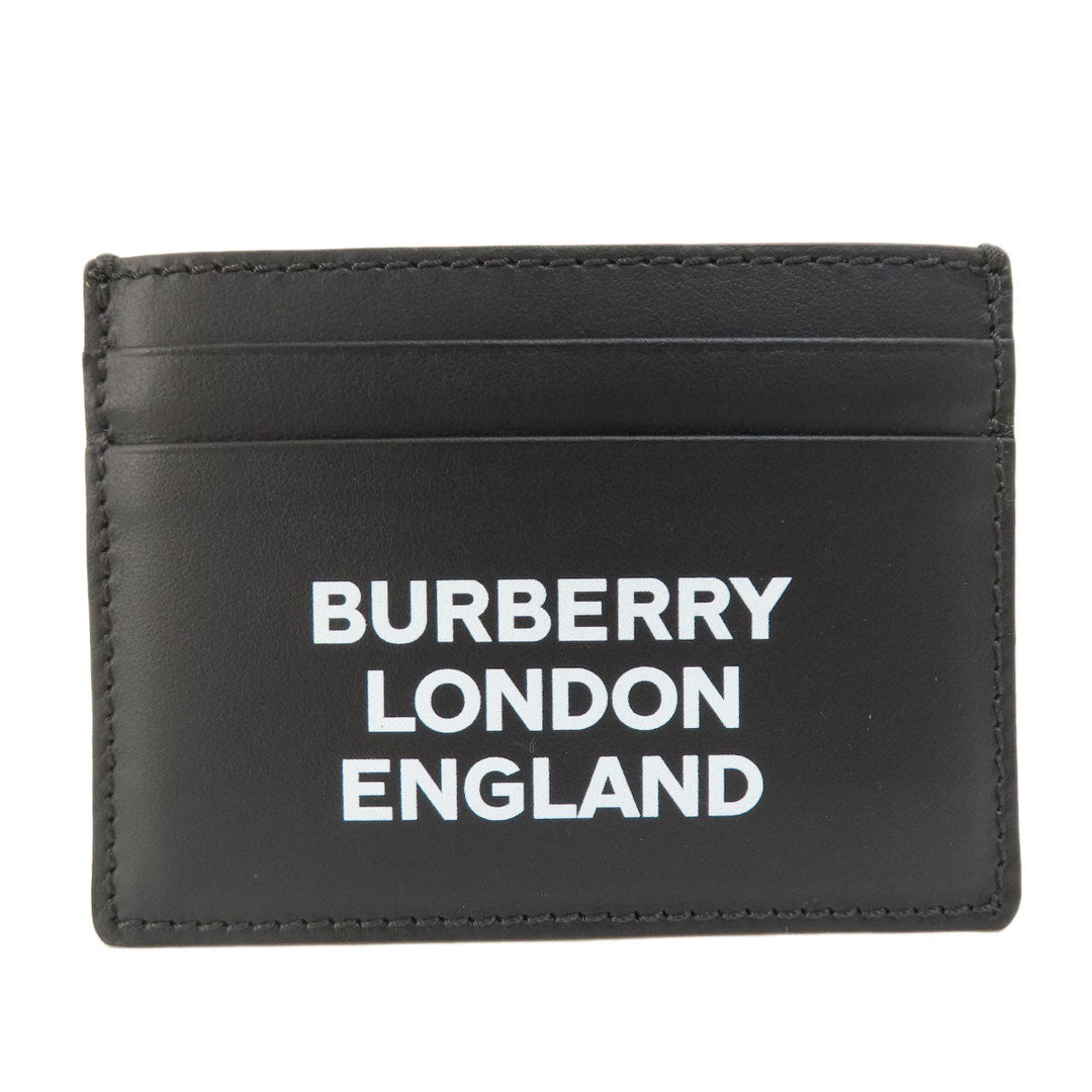BURBERRY Card Case leather black logo mens(Unisex) Used Authentic