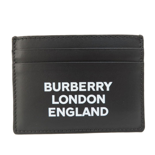 BURBERRY Card Case leather black logo mens(Unisex) Used Authentic
