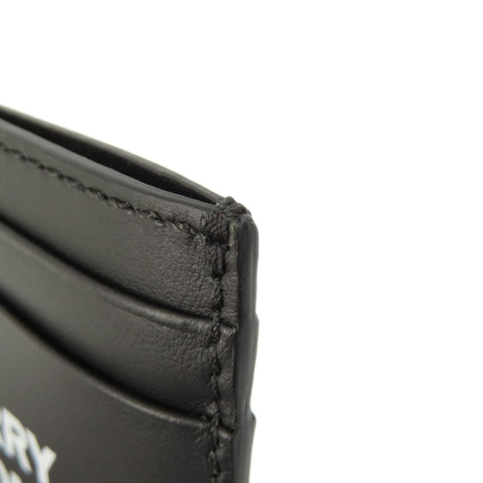 BURBERRY Card Case leather black logo mens(Unisex) Used Authentic