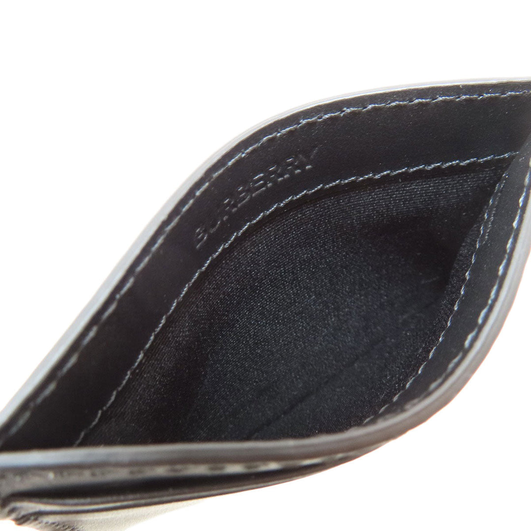 BURBERRY Card Case leather black logo mens(Unisex) Used Authentic