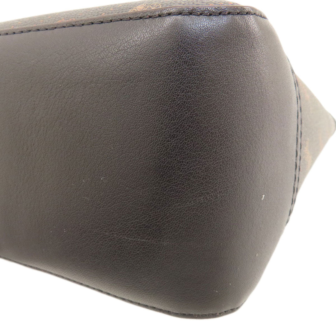 COACH Tote Bag C4060 PVC, Leather Brown Hose and carriage Women Used Authentic