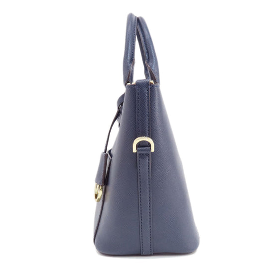 MICHAEL KORS Handbag PVC Navy 2WAY Women Used Authentic