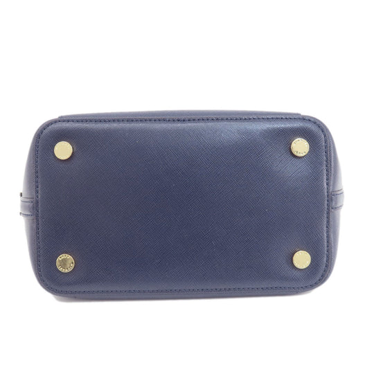 MICHAEL KORS Handbag PVC Navy 2WAY Women Used Authentic