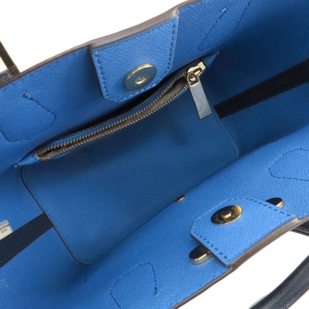 MICHAEL KORS Handbag PVC Navy 2WAY Women Used Authentic