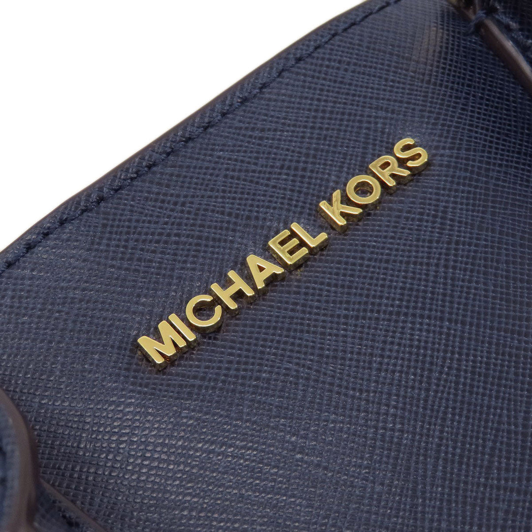 MICHAEL KORS Handbag PVC Navy 2WAY Women Used Authentic
