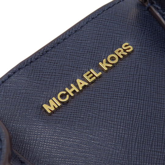 MICHAEL KORS Handbag PVC Navy 2WAY Women Used Authentic