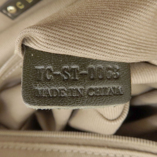CELINE Tote Bag canvas beige Macadam Pattern Women Used Authentic