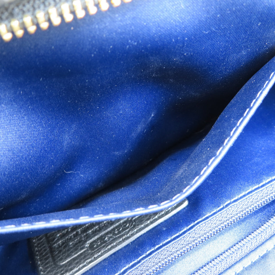 COACH Handbag 25169 leather black logo 2WAY Women Used Authentic