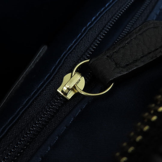 COACH Handbag 25169 leather black logo 2WAY Women Used Authentic