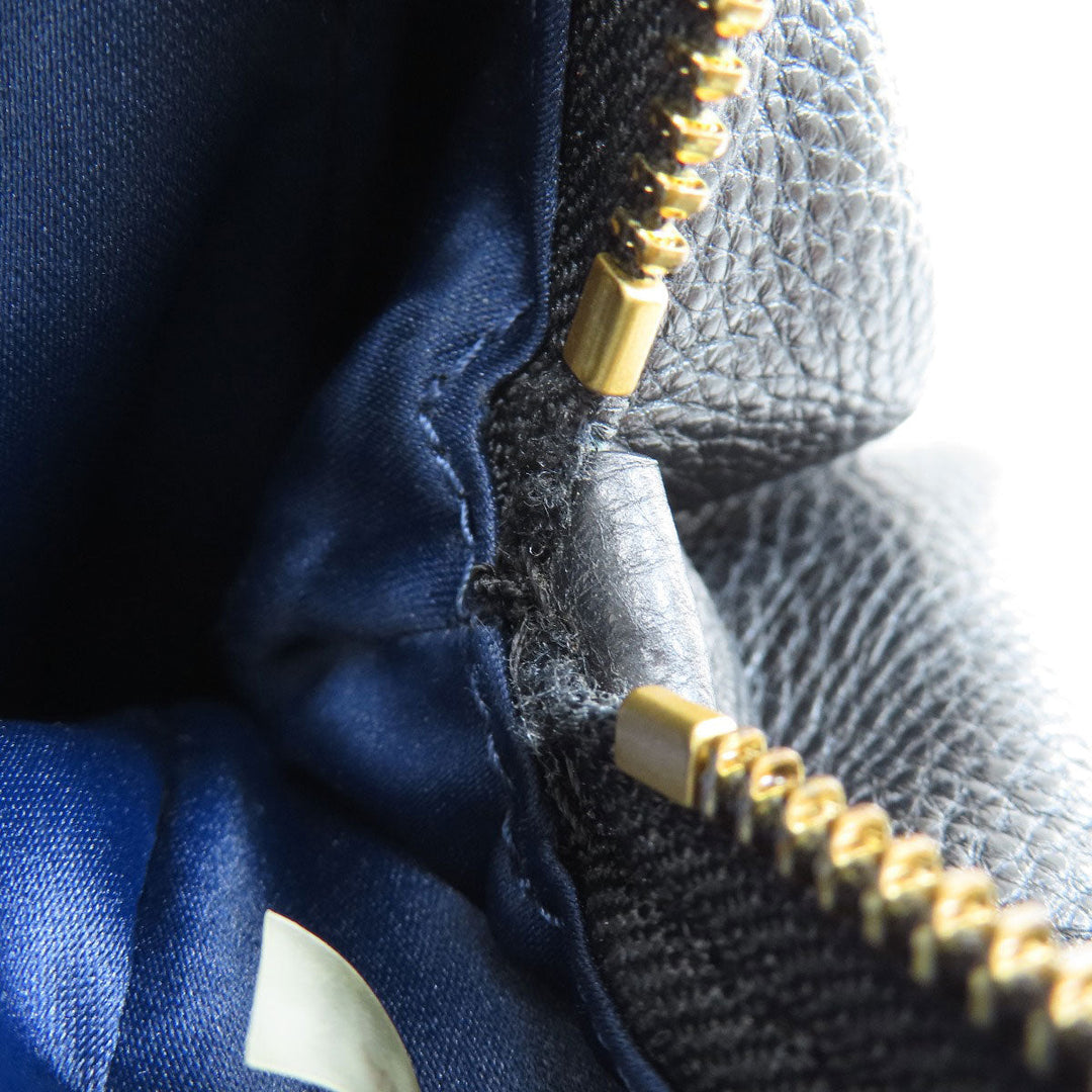 COACH Handbag 25169 leather black logo 2WAY Women Used Authentic