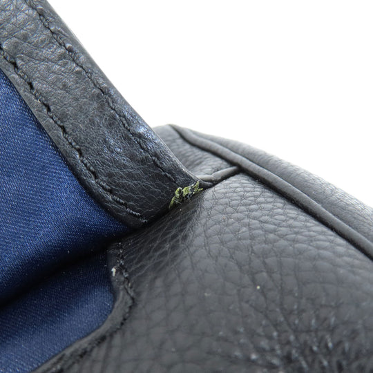 COACH Handbag 25169 leather black logo 2WAY Women Used Authentic