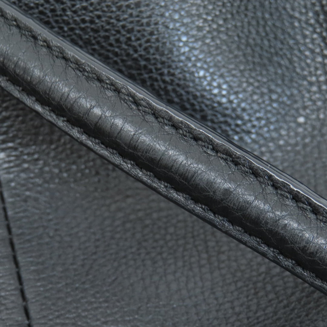 COACH Handbag 25169 leather black logo 2WAY Women Used Authentic