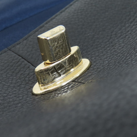 COACH Handbag 25169 leather black logo 2WAY Women Used Authentic