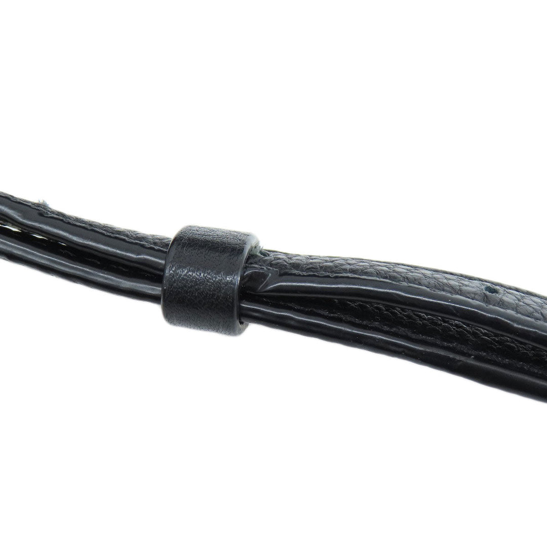 COACH Handbag 25169 leather black logo 2WAY Women Used Authentic