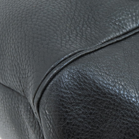 COACH Handbag 25169 leather black logo 2WAY Women Used Authentic