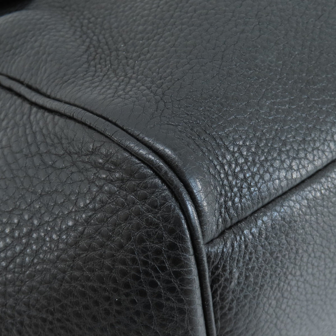 COACH Handbag 25169 leather black logo 2WAY Women Used Authentic