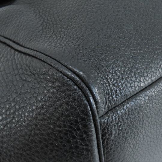 COACH Handbag 25169 leather black logo 2WAY Women Used Authentic