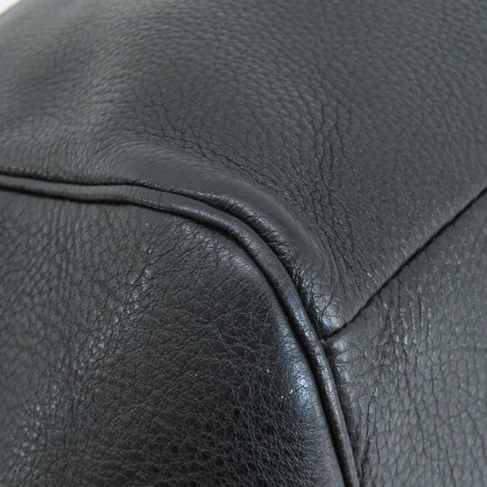 COACH Handbag 25169 leather black logo 2WAY Women Used Authentic