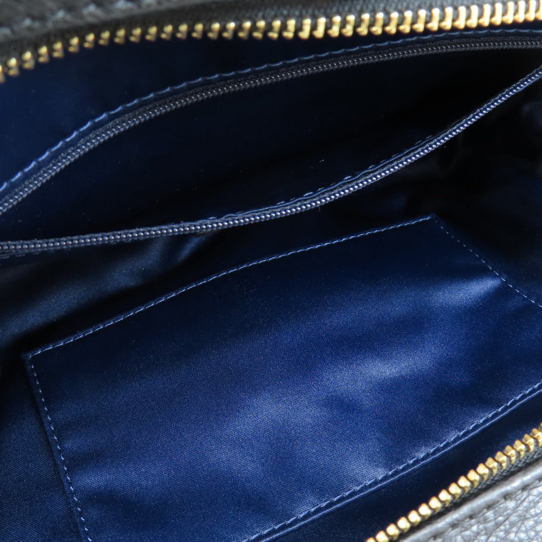 COACH Handbag 25169 leather black logo 2WAY Women Used Authentic