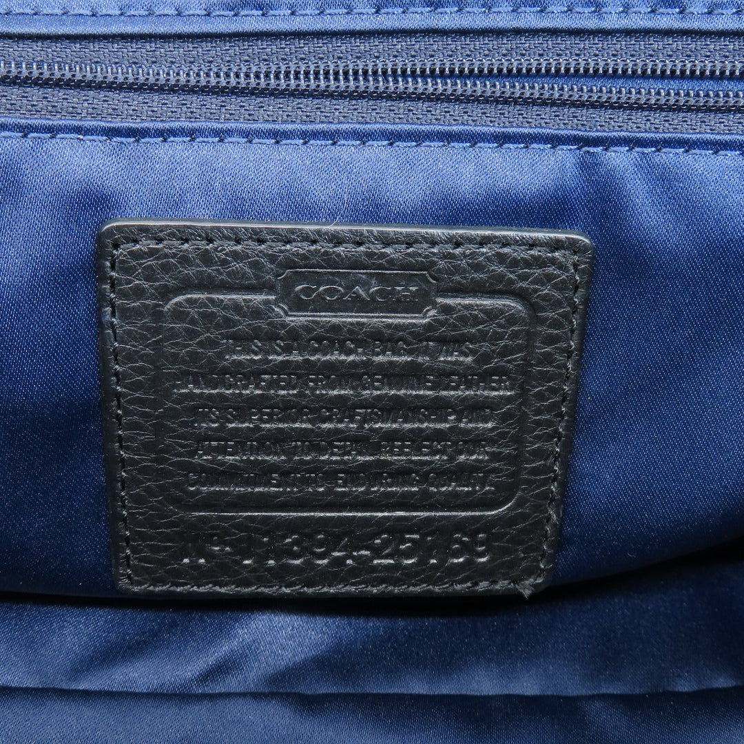 COACH Handbag 25169 leather black logo 2WAY Women Used Authentic