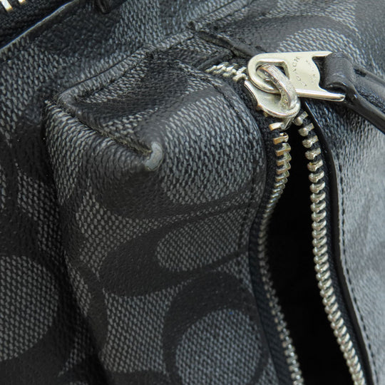 COACH Backpack F58315 PVC, Leather black Signature Women Used Authentic