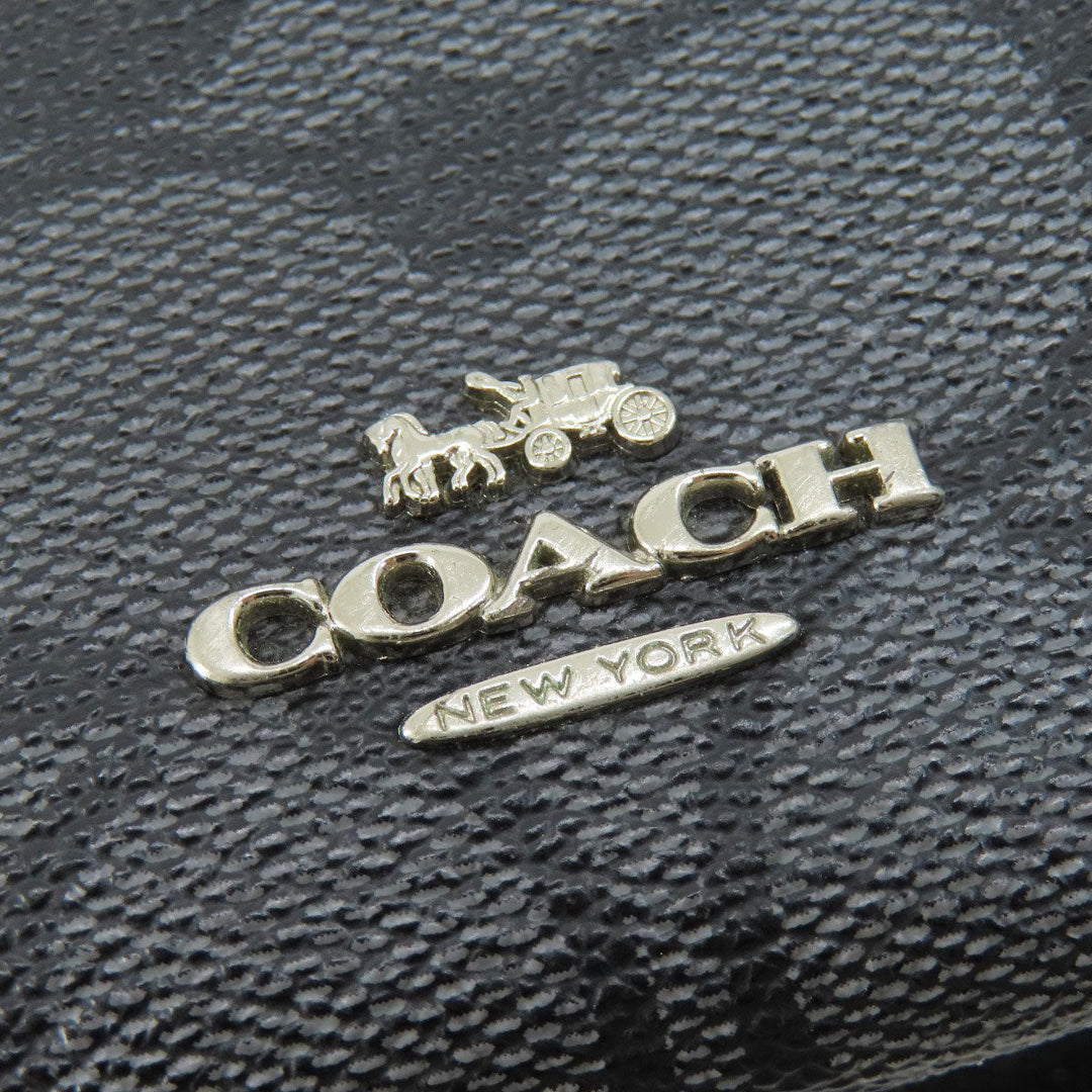 COACH Backpack F58315 PVC, Leather black Signature Women Used Authentic