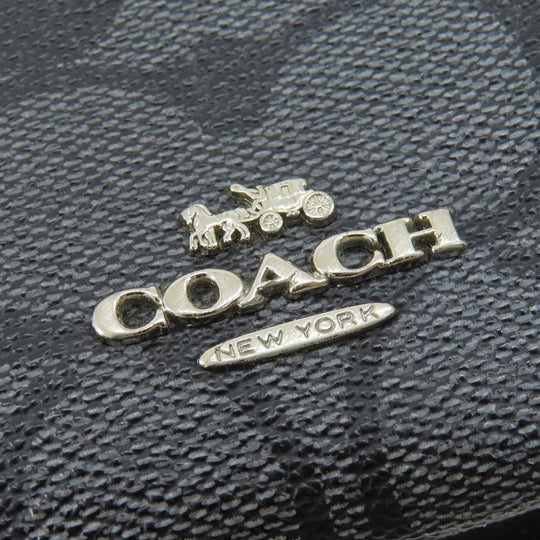 COACH Backpack F58315 PVC, Leather black Signature Women Used Authentic