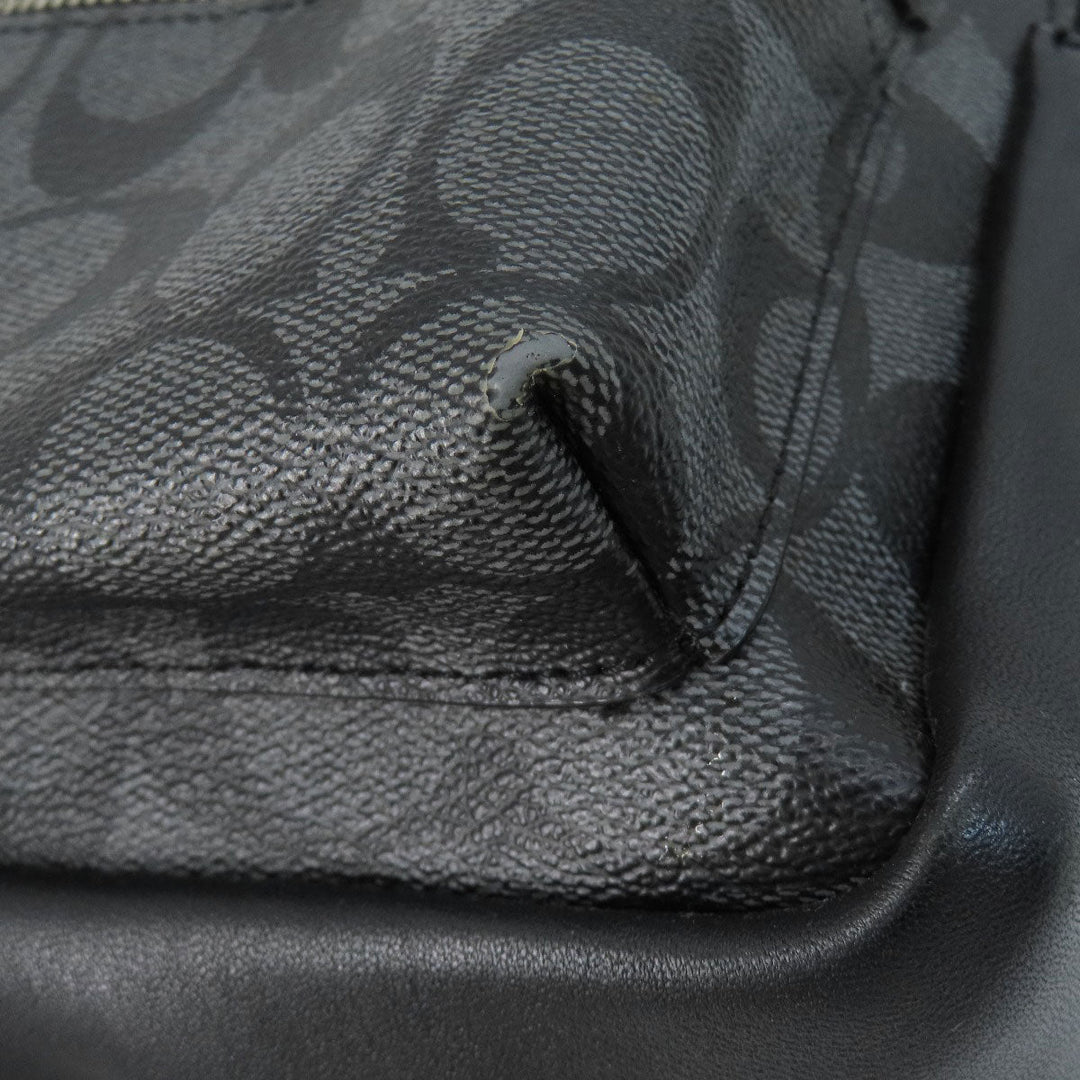 COACH Backpack F58315 PVC, Leather black Signature Women Used Authentic