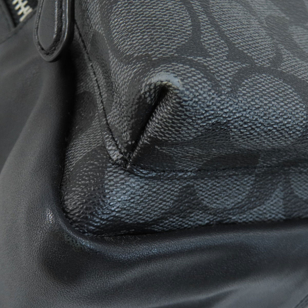 COACH Backpack F58315 PVC, Leather black Signature Women Used Authentic