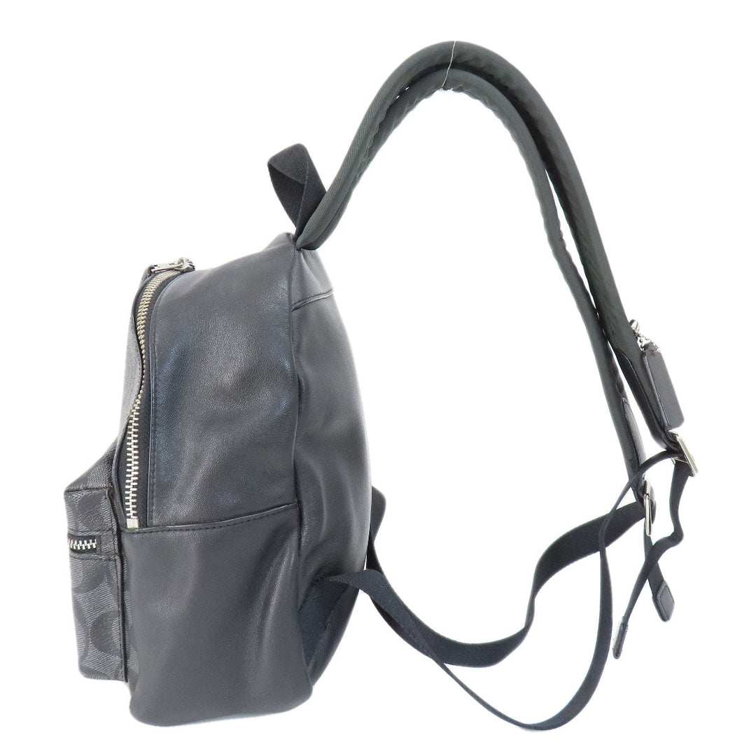 COACH Backpack F58315 PVC, Leather black Signature Women Used Authentic